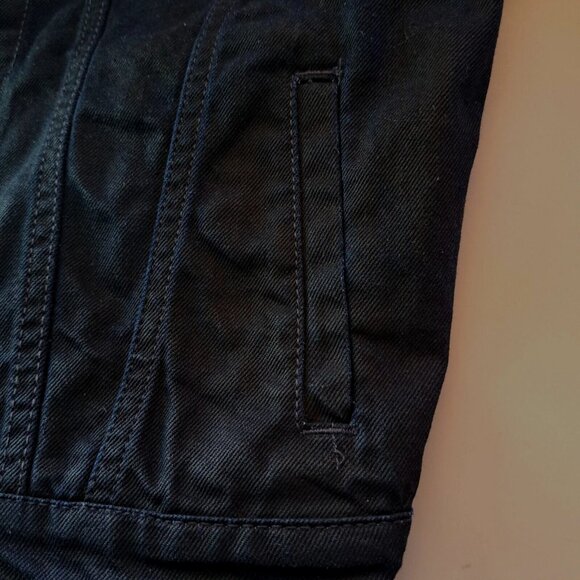 GAP 1969 DENIM jeans jacket Sz XS SIDE POCKETS DARK BLUE made INDIA A REAL GEM - Picture 3 of 9
